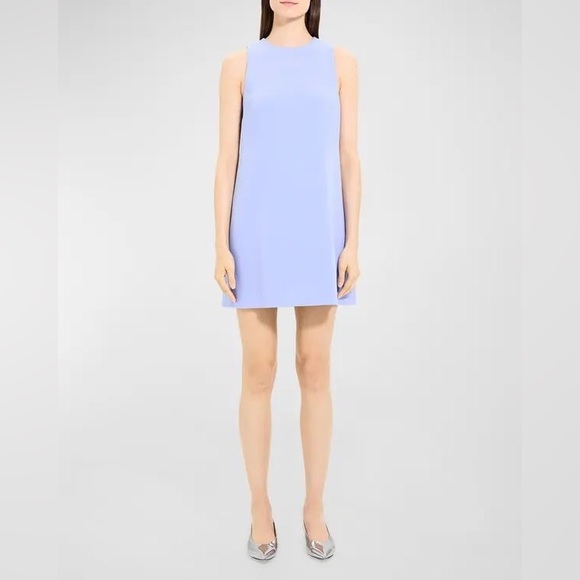 NWT THEORY Women’s‎ CL Shift Mini Dress Grotto Admiral Crepe N0709604 Size 12